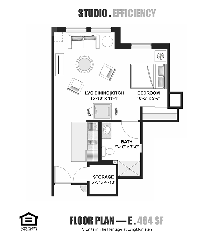 The Heritage Studio Floor Plan