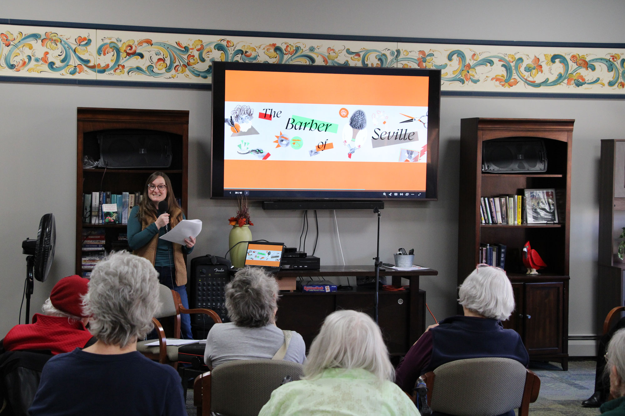 Residents Attend a Class on The Barber of Seville from the MN Opera